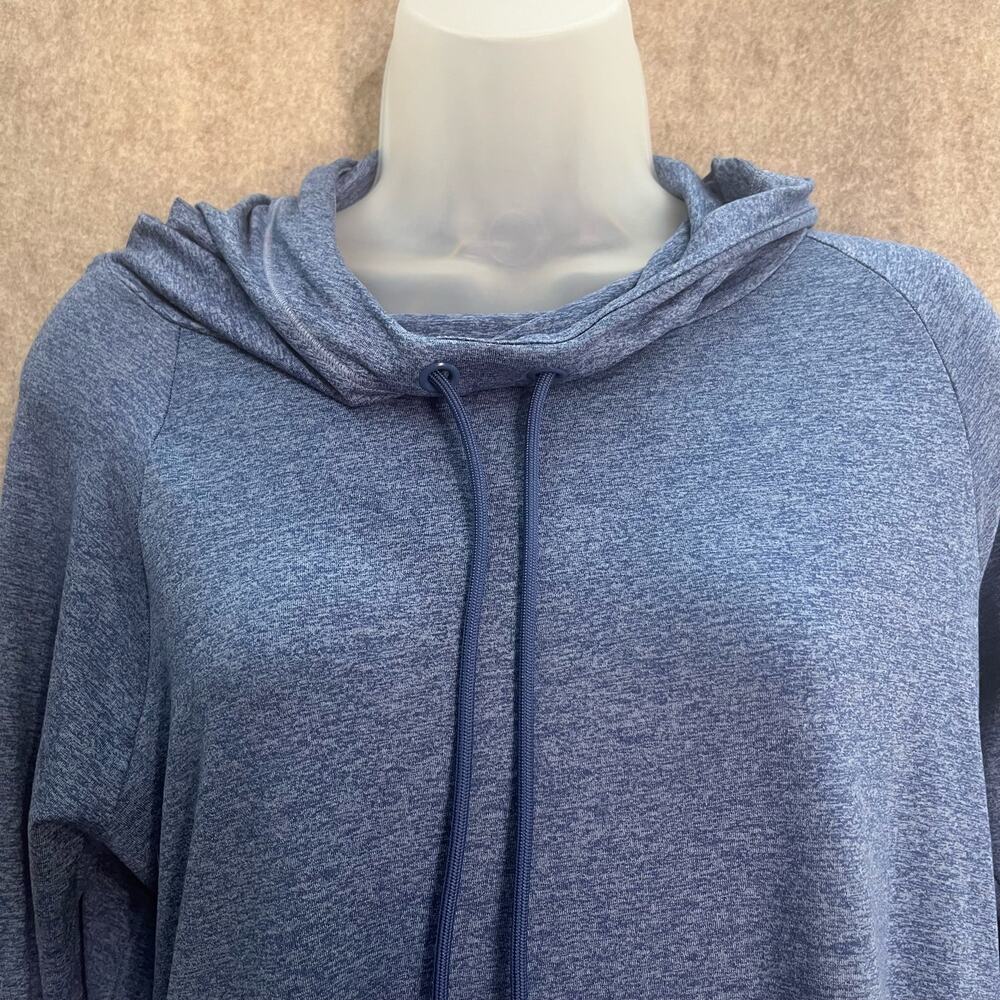 Athleta Heathered Blue Athletic Hooded Long Sleeve Top‎ Size Small - Picture 2 of 8